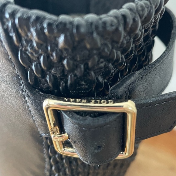 Cole Haan Women's Idah Boot Tall Riding Black Leather Winter Expanding Calf Sz 9 - Picture 5 of 9